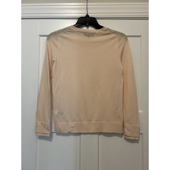 Banana Republic Peach Sweater Women’s Small Merino Wool Long Sleeve Lightweight - Picture 5 of 5